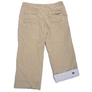 Horny Toad Women's 12 Pants Khaki Cotton Drawstring Wide Leg Casual (34x25)